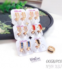 Five-diamond earrings