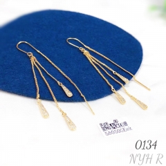 Diamond chain earrings