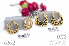 leopard print earrings