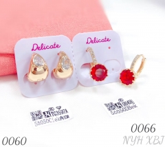Space capsule or large ruby ​​earrings