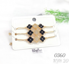 Hot selling lucky four-leaf clover jewelry bracelet set
