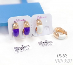 Enamel colorful geometric women's earrings