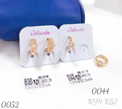 18k rose gold zircon small earrings