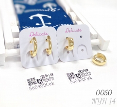 Women's Copper Gold Plated Hoop Earrings