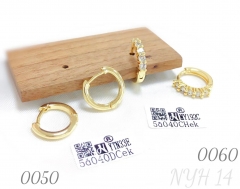 Wholesale earrings gold plated cute style zircon party gifts