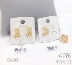 Wholesale Fashion Zircon Earrings Gold Plated Earrings