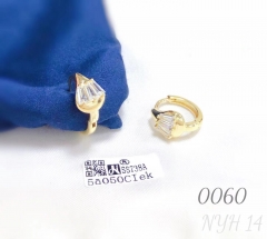 14K Gold-Plated Zircon Earrings for Women