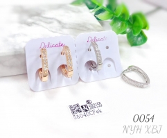 New zircon earrings copper-plated wholesale jewelry