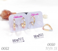 Trendy and unique geometric tricolor earrings