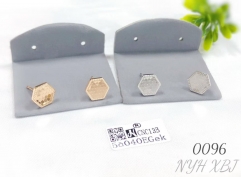 Luxe Thick Mini Micro Hexagon Stud Earrings