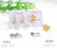 Wholesale gold-plated zircon earrings jewelry