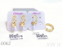 Wholesale 14K Gold-Plated Cubic Zirconia Earrings