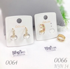 Luxury and elegant zircon inlaid jewelry earrings