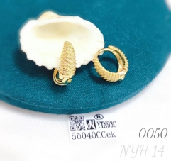 Gold-plated new arrival exquisite twisted thick hoop earrings