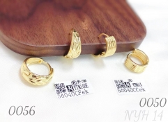 Fashion Twisted Gold-Plated Hoop Earrings