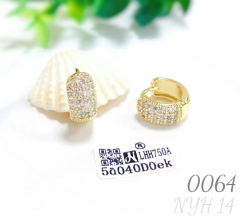 Fashion statement hoop earrings, luxurious pavé zircon