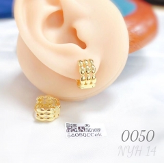 Fashion Earrings Gold Plated Mini Bead Hoop Earrings