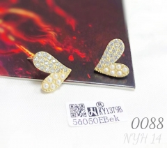 Jewelry Cubic Zirconia Small Cute Heart Shaped Earrings
