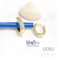 18K gold-plated copper zircon light luxury earrings