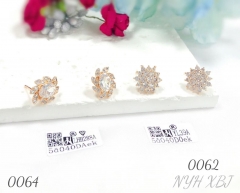 Wholesale price gold plated cubic zirconia earrings