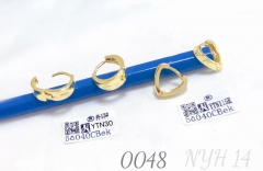 Hot selling gold-plated round earrings