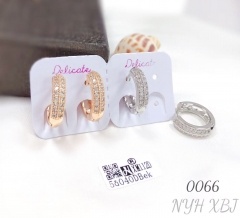 New French retro gold earrings 18K gold plated