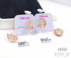 Jewelry Gold-Plated Tri-Color Women's Earrings