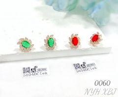 Multi-color zircon earrings