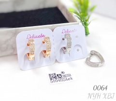 Women's Geometric Cubic Zirconia Earrings in 18K Gold