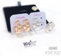 18K Gold-Plated Copper Vintage-Style Hoop Earrings