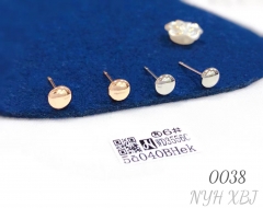 Classic and cute design gold-plated round earrings