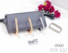 Simple geometric square gold-plated earrings for women