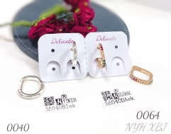 18K gold-plated sparkling zircon inlaid earrings jewelry