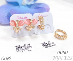 New Fashion Sparkling Zirconia Earrings Luxury Women's Jewelry