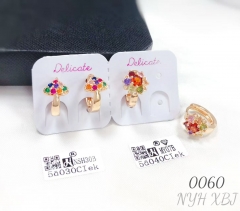 Wholesale exquisite colorful zircon decorative earrings