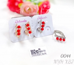 Exquisite light luxury bead earrings copper alloy earrings