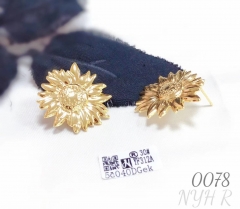 European and American simple style earrings sunflower design