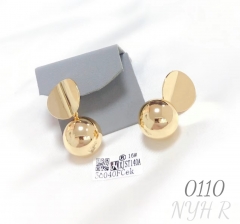 Elegant and luxurious geometric French bead pendant design earrings