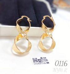 Jewelry simple style earrings twisted irregular wavy