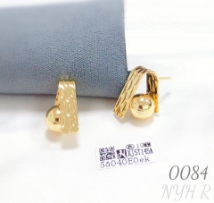 Gold Plated Bead Earrings Women Fashion Jewelry Gift