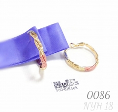 Fashion Jewelry Three-Color Hoop Earrings