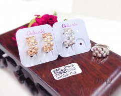 Watch strap earrings