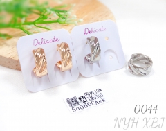 Gilded copper earrings