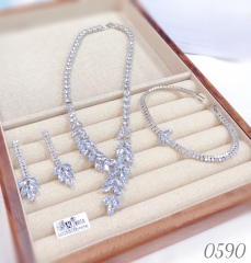 Full zircon jewelry set