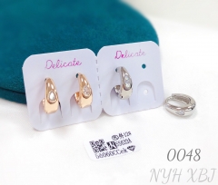 Simple gold-plated earrings