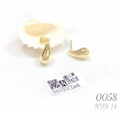 Popular lightweight spherical teardrop hoop earrings