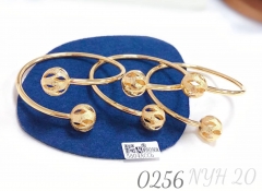 Hollow ball opening adjustable three-piece bracelet