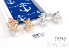 Cross gold-plated earrings