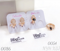 Designer Flower and Leaf Hoop Earrings