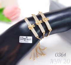 Bear zircon adjustable bracelet set